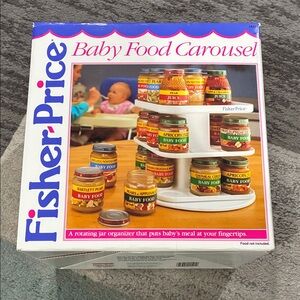 Vintage Fisher-Price White Baby Food Carousel Organizer 1995 Made in USA